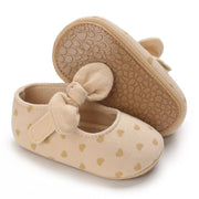 Soft Rubber Bottom Bow Shoes