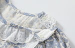 Floral Lace and Bow Romper