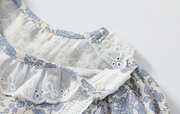 Floral Lace and Bow Romper