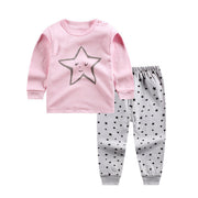 Girl Pink Cotton Pajamas Set