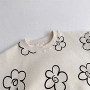 2-Piece Flower Printed Cotton Outfit | Autumn & Spring - Aristo Baby 