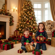 Kids Santa & Tree Christmas Sweater-Aristo Baby