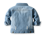 Kids Denim Jacket – Ripped Jean Coat for Boys & Girls