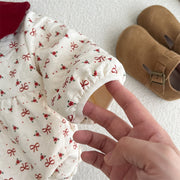 Korean Style Thick Velvet Bunny Ear Detailed Romper - Aristo Baby 