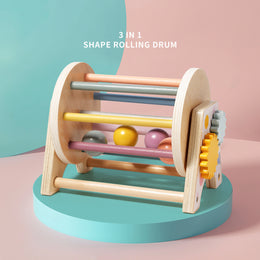 Wooden 3-in-1 Rolling Drum