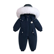 Kids Navy Winter Snowsuit & Warm Waterproof Jumpsuit-Aristo Baby