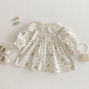 Korean Style Floral Dress & Shirt | Cotton Princess Outfit - Aristo Baby 