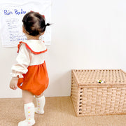 toddler girl romper orange for autumn 