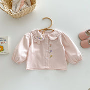 baby girls Floral embroidered shirt pink 