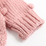  Knitted Cardigan | Winter Cotton Sweater with Pom Dots-Aristo Baby