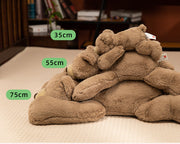 Lying Bear Plush Toy -Sleep Companion & Huggable Pillow