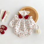 Bunny and Floral Romper with Red Collar - Aristo Baby 