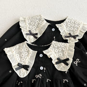 Matching Sister Vintage Lace Collar Romper & Dress