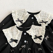 Matching Sister Vintage Lace Collar Romper & Dress