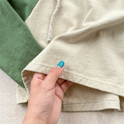Oversized Color Block Raglan Retro Shirt