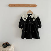 Matching Sister Vintage Lace Collar Romper & Dress