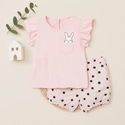 Pink Bunny T-Shirt & Shorts Set