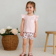 Pink Bunny T-Shirt & Shorts Set