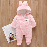 Winter Bunny Snowsuit | Hooded Warm Fleece Romper-Aristo Baby