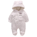 Winter Bunny Snowsuit | Hooded Warm Fleece Romper-Aristo Baby