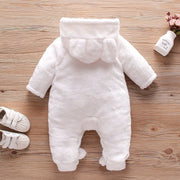 Winter Bunny Snowsuit | Hooded Warm Fleece Romper-Aristo Baby