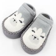 baby Animal Print Socks Shoes – Non-Slip Soft Sole Indoor Shoes gray sheep