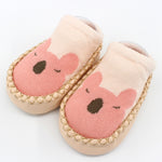 baby Animal Print Socks Shoes – Non-Slip Soft Sole Indoor Shoes pink sloth