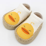 baby Animal Print Socks Shoes – Non-Slip Soft Sole Indoor Shoes yellow duck