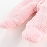 baby hooded winter jumpsuit bear detailed