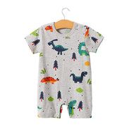 baby boy gray dinosaur printed romper