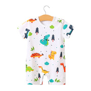 baby boy white dinosaur printed romper