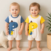 Baby boy dinosaur printed romper