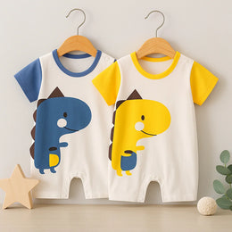 Baby boy dinosaur printed romper