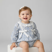 Floral Lace and Bow Romper