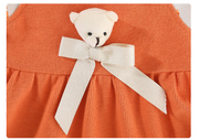 Orange Flower & Bear Dress - 2 Piece Style - Aristo Baby 