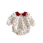 baby girl peter pan collar long sleeve romper