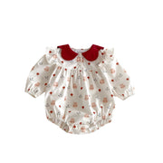 baby girl peter pan collar long sleeve romper