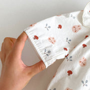 Bunny and Floral Romper with Red Collar - Aristo Baby 