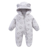 Cartoon Hooded Jumpsuit | Soft Fleece Winter Crawling Suit