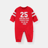 baby korean version sports style romper red