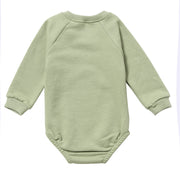 Cozy Rainbow Baby Romper green