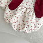 Korean Style Thick Velvet Bunny Ear Detailed Romper - Aristo Baby 