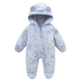 Cartoon Hooded Jumpsuit | Soft Fleece Winter Crawling Suit - Aristo Baby