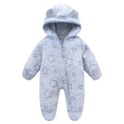 Cartoon Hooded Jumpsuit | Soft Fleece Winter Crawling Suit