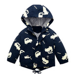 Winter Hooded Car Printed Jacket – Thick Warm Mid-Long Coat - Aristo Baby