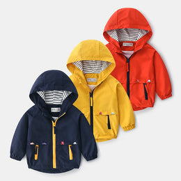 Hooded Windbreaker Jacket – Coat for Boys