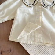 2-Piece Outfit Set – Strap Romper & Embroidered Cotton Top - Aristo Baby 