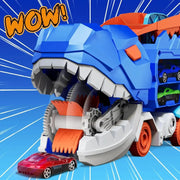 Best dinosaur toy gift for boys ages 3-7 includes 4 metal cars