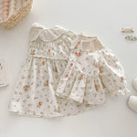 Korean Style Floral Dress & Shirt | Cotton Princess Outfit - Aristo Baby 