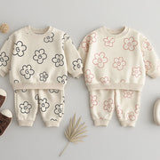 2-Piece Flower Printed Cotton Outfit | Autumn & Spring - Aristo Baby 